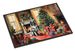 Keeshond Cozy Christmas Doormat Front Door Mat Indoor Outdoor Rugs For Entryway, Non Slip Washable Low Pile, 24H X 36W_maomaolike.com