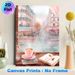 Cozy Window Coffee & Misty Urban Street Painting Poster, Soft Watercolor-style Poster, Warm Tranquil Scene With Coffee Cup And Books, Ideal For Living_maomaolike.com