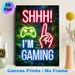 Gaming Themed Painting Poster, Neon-style Vibrant Jungle Backdrop With Game Controller & "Shhh! I'm Gaming" Text Poster, Eye-catching Decorative Piece_maomaolike.com