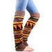Women's mid-length knitted boots with color matching leg sets_maomaolike.com