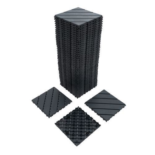 Plastic Interlocking Deck Tiles,44 Pack Patio Deck Tiles,12"x12" Square Waterproof Outdoor All Weather Use, Patio Decking Tiles For Poolside Balcony Backyard, Grey_maomaolike.com