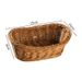 Rattan Small Creative Plate Snack Storage Basket Yuanbao Shape Handwoven Fruit Melon Seeds_maomaolike.com