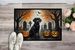 Black Labrador Retriever Spooky Halloween Doormat Front Door Mat Indoor Outdoor Rugs For Entryway, Non Slip Washable Low Pile, 24H X 36W_maomaolike.com