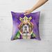 Saint Bernard King Of Mardi Gras Throw Pillow Machine Washable, Indoor Outdoor Decorative Pillow For Couch, Bed Or Patio, 18Hx18W_maomaolike.com