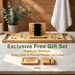 Extendable Bathtub Shelf Tray, Light-Luxury Bathing Organizer, Bamboo Bathroom Rack, Tub Tray Storage Shelf_maomaolike.com