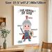 The Armor Of God Painting Poster, Cute Cartoon Warrior With Faith-themed Annotations Poster, Inspirational Religious Decor Ideal For Church, Study_maomaolike.com