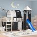 Children's Bed Curtains - White Black, Polyester, Tunnel And Tower, Playful Design, Durable_maomaolike.com