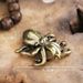 Solid Brass Office Desk Small Ornament Octopus Bronze Tea Pet Decoration Craft Gift Handheld Plaything_maomaolike.com