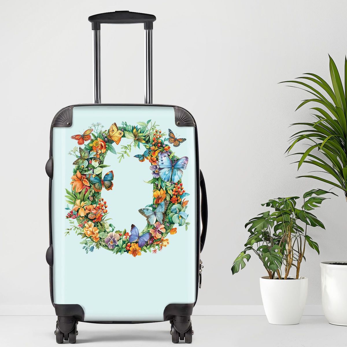 Letter O Luggage, 20/24/28 Inch Luggage, Carry-On, Custom Luggage, Luggage Set, Suitcase, Travel, Vacation, Cabin Suitcase, Custom Suitcase, Personalized Luggage_maomaolike.com