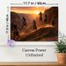 Motocross Themed Painting Poster, Dynamic Sunset Canyon Off-road Race Poster, Captures Thrilling Motocross Riding Action, Ideal For Living Room_maomaolike.com
