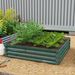 Galvanized Raised Garden Bed, 4' X 4' X 1' Metal Planter Box, For Growing Vegetables, Flowers, Herbs, Succulents, Green_maomaolike.com