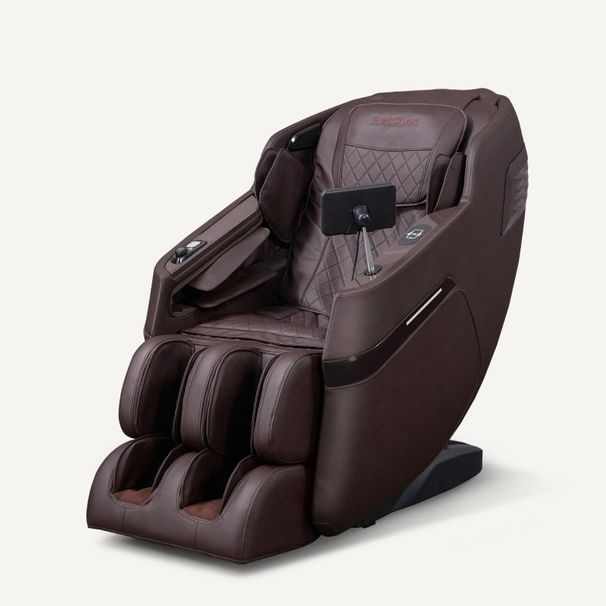 Massage Chair Full Body, Zero Gravity SL-Track Shiatsu Massage Recliner Chair With Body Scan, Airbags, Foot Rollers, Deep Yoga Stretch, Heating (Brown)_maomaolike.com