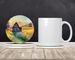 Montana Bitterroot In Watercolor Large Sandstone Coasters Pack Of 4 Absorbent Round Coasters Decor Gifts For Men Or Women, 4 In, Multicolor_maomaolike.com