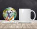 White Boxer Luau Large Sandstone Coasters Pack Of 4 Absorbent Round Coasters Decor Gifts For Men Or Women, 4 In, Multicolor_maomaolike.com