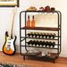 16 Bottle Wine Rack With 5-Tier Wine Shelf And Glass Holders For Kitchen Bar_maomaolike.com