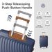 Luggage Sets ABS Hardshell 3pcs Luggage, Lightweight Durable Suitcase Sets Spinner Wheels Suitcase With TSA Lock 20''24''28'' Available(Navy Blue)_maomaolike.com