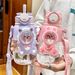 Summer Children's Plastic Straw Water Cup New Cute High Value Cartoon Cups For Male And Female Students Portable_maomaolike.com