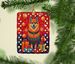 Finnish Spitz Holiday Christmas Porcelain Ornament Christmas Tree Hanging Decorations For Home Christmas Holiday, Rectangle, Gift, Multicolor_maomaolike.com
