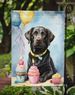 Black Labrador Retriever Happy Birthday Garden Flag Mailbox Flag Decorative Yard Flag Banner Outside Patio Artwork Yard Flower Beds, Garden Size, Multicolor_maomaolike.com
