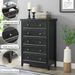 Modern 5 Drawers Dresser 5 Drawers Cabinet,Chest Of Drawers Closet Organizers And Storage Clothes Storage Drawers Cabinet For Living Room, Farmhouse Dresser Organizer WHITE_maomaolike.com