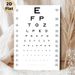 Eye Chart Painting Poster, Clear Black-and-White Visual Acuity Chart Poster, Practical Vision Testing Tool, Suitable For Clinic, Home And Optometry_maomaolike.com
