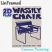 Wassily Chair Painting Poster, Minimalist Retro Navy Blue Line Art Poster, Vintage Iconic Furniture Design, Ideal For Living Room And Studio Decor_maomaolike.com
