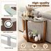 2-tier Tempered Glass Console Table With Clear Glass Top And Open Shelf_maomaolike.com