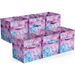 Fabric Storage Cubes - 6 Foldable Tie Dye Organizing Cubbies, Toy Box & Closet Organizer, 6 Count_maomaolike.com