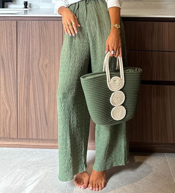 Women's Clothing spring and autumn new printed long sleeved single breasted trousers suit INS casual loose two piece suit_maomaolike.com