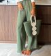 Women's Clothing spring and autumn new printed long sleeved single breasted trousers suit INS casual loose two piece suit_maomaolike.com