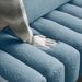 53.2"Width Modern End Of Bed Bench Sherpa Fabric Upholstered 2 Seater Sofa Couch Entryway Ottoman Bench Fuzzy Sofa Stool Footrest Window Bench With Gold Metal Legs For Bedroom Living Room,Blue_maomaolike.com