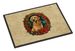 Golden Retriever Christmas Flowers Doormat Front Door Mat Indoor Outdoor Rugs For Entryway, Non Slip Washable Low Pile, 24H X 36W_maomaolike.com