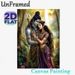 Shiva & Parvati Themed Painting Poster, Vibrant Romantic Forest Scene Poster, Exquisite Traditional Adornment Details, Ideal For Home And Prayer Room_maomaolike.com