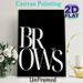 Brows Typography Painting Poster, Minimalist Monochrome Bold Lettering Poster, Sleek Eye-catching Decor Ideal For Beauty Studio, Bedroom Vanity Area_maomaolike.com