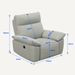 Rocking Chair Recliner Chairs For Adults, Rocker Manual Recliner With Remote Control And Cup Holder For Living Room, Bedroom, Nursery-Fleece Fabric_maomaolike.com