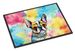 Boston Terrier Hippie Dawg Doormat Front Door Mat Indoor Outdoor Rugs For Entryway, Non Slip Washable Low Pile, 24H X 36W_maomaolike.com