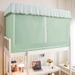 Student Dormitory Blackout Three-Door Integrated Dustproof Curtain Bed Canopy Mosquito Net Thickened Painted Frame_maomaolike.com