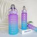 3Pcs Gradient Plastic Set Large Capacity Sports Water Bottle Outdoor Travel Gym Fitness Jugs Student Portable Cup WIth_maomaolike.com