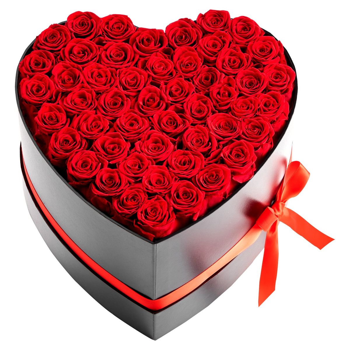 Forever Flowers, 50 Preserved Roses In A Heart Shape Box, Eternal Flowers Immortal Bouquet Birthday Present For Delivery Prime Women Her Wife Mothers, Anniversary, Valentine's Day,Christmas, Red_maomaolike.com