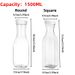 50 Oz Large With Flip Cap, Square Base Juice Container, Clear Plastic Water Bottle, Beverage Milk Bottle_maomaolike.com