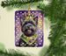 Cairn Terrier King Of Mardi Gras Porcelain Ornament Christmas Tree Hanging Decorations For Home Christmas Holiday, Rectangle, Gift, Multicolor_maomaolike.com