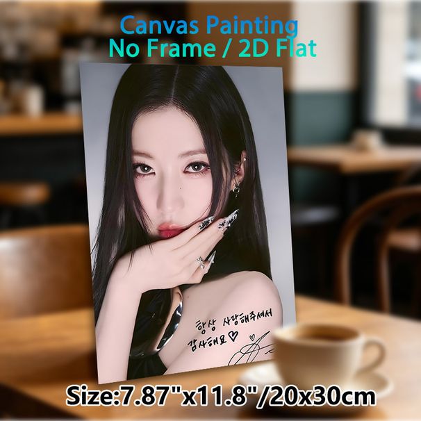K-pop Female Idol Painting Poster, Sleek Glamorous Portrait Poster, Trendy Idol-themed Wall Decor Ideal For Fan Bedrooms, Personal Living Areas_maomaolike.com