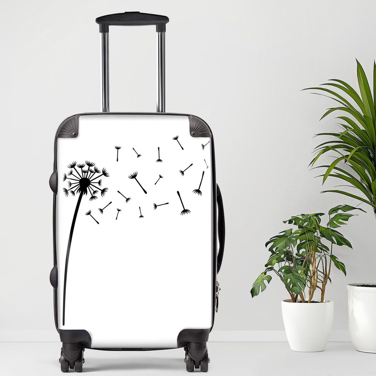 Flower12 Luggage, 20/24/28 Inch Luggage, Carry-On, Custom Luggage, Luggage Set, Suitcase, Travel, Vacation, Cabin Suitcase, Custom Suitcase, Personalized Luggage_maomaolike.com