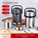 Youyoujia 304 Stainless Steel Insulated Vacuum Portable Lunch Box For Office Workers And Students, Thickened Three-Layer_maomaolike.com