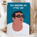 Baburao Themed Painting Poster, Minimalist Cartoon Style Portrait With Bold Slogan Poster, Vibrant Eye-catching Decor, Suitable For Home, Living Room_maomaolike.com
