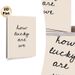 Inspirational "How Lucky Are We" Quote Painting Poster, Minimalist Handwritten Typography Poster, Warm Uplifting Wall Decor For Living Room, Bedroom_maomaolike.com