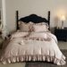 Wholesale French Retro Pure Jacquard With Ruffled Edges, 100-Count Long-Staple Cotton, Brushed Cotton Four-Piece Set_maomaolike.com