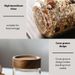 Glass Storage Jar With Wooden Lid, Airtight Kitchen Spice Dry Food Container Bottle_maomaolike.com