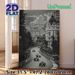 Formula 1 Racing Themed Painting Poster, Vintage Monochrome Urban Race Track Scene Poster, Dynamic Racing Action Display Ideal For Man Cave, Living_maomaolike.com