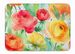 Ranunculus In Watercolor Memory Foam Kitchen Mat Machine Washable Anti-Fatigue Mat Cushion Comfort Bath Mat Or Kitchen Rug_maomaolike.com